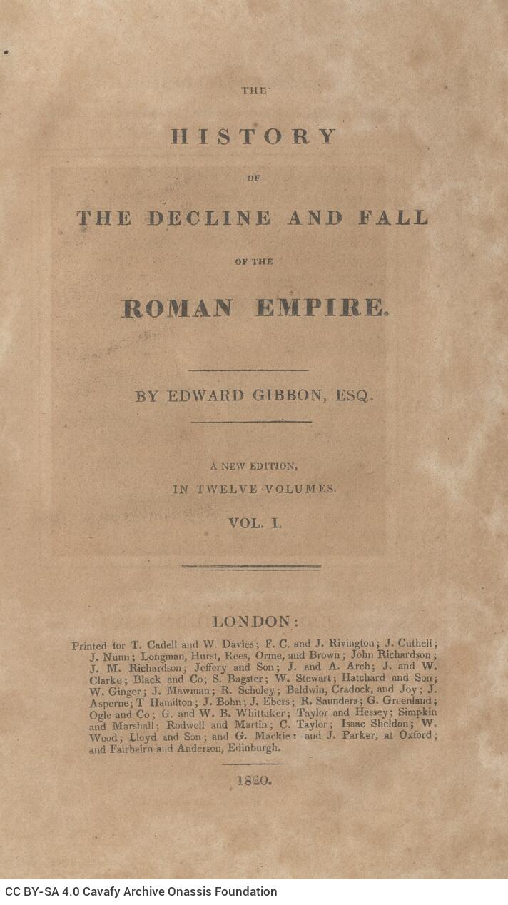 22 x 13,5 εκ. 6 σ. χ.α. + [LXI] σ. + 456 σ. + 4 σ. χ.α. + 2 ένθετα, όπου στο verso του εξωφύλ